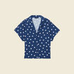 Chemise manches courtes bleu marine femme