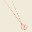 Collier pendentif en résine rose pastel femme