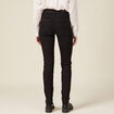 Jeans slim taille haute denim noir femme