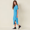 Robe longue bleu femme
