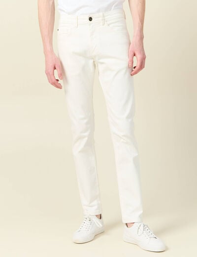 Jeans slim éco-responsable denim blanc homme