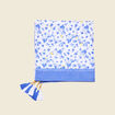 Foulard à pampilles bleu electrique femme