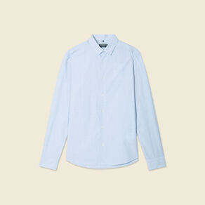 Chemise manches longues bleu homme
