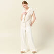 Chemise manches courtes creme femme
