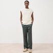 Pantalon coupe straight vert kaki homme