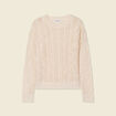 Pull ajouré éco-responsable creme femme