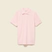 Polo cintr&eacute; manches courtes rose clair homme