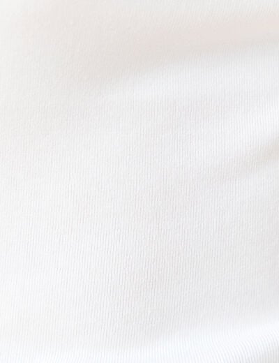 Bustier cropped à bretelles blanc femme