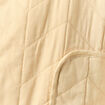 Doudoune droite courte manches longues beige femme