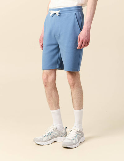 Short jogpant bleu gris homme