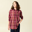 Blouse manches longues prune femme