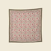Foulard en coton vert olive femme