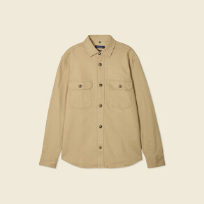 Surchemise manches longues taupe homme