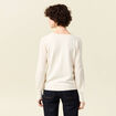 Pull manches longues creme femme