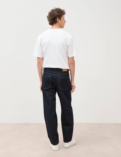 Jeans large longueur 32 en coton denim brut rinse homme