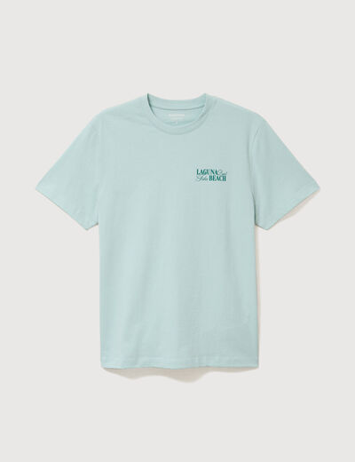 T-shirt en coton bleu gris homme