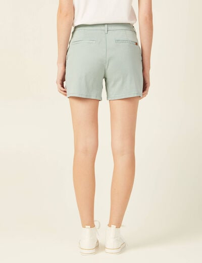 Short chino éco-responsable vert pastel femme