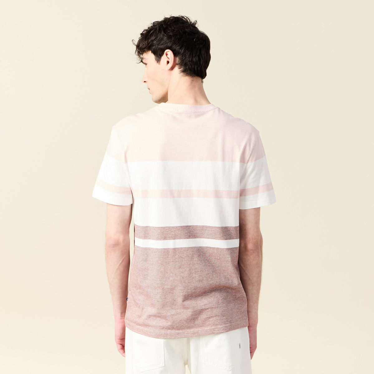 T-shirt manches courtes rose pastel homme