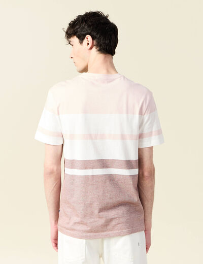 T-shirt manches courtes rose pastel homme