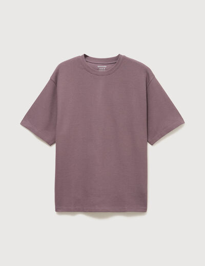 T-shirt ras de cou manches courtes mauve homme