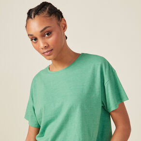 T-shirt manches courtes vert femme