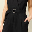 Combinaison salopette sans manches noir femme