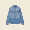 Chemise manches longues denim brut homme
