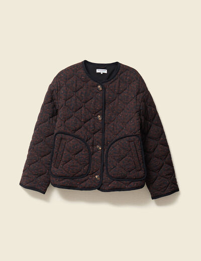 Blouson matelassé camel femme