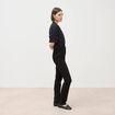 Jeans regular 5 poches denim noir femme