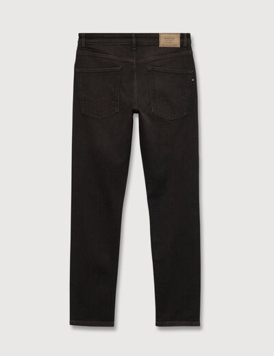 Jeans straight 5 poches marron homme