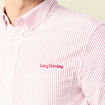 Chemise manches longues rouge foncé homme