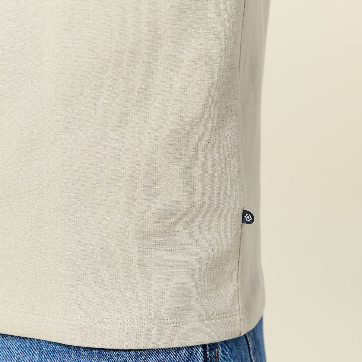 T-shirt manches longues beige homme