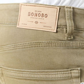 Jeans éco-responsable straight vert kaki homme