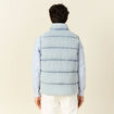 Doudoune sans manches en jean denim bleach homme