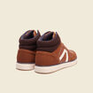 Baskets montantes &agrave; lacets marron fonc&eacute; homme