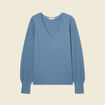 Pull manches longues bleu clair femme