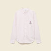Chemise droite en coton rose poudr&eacute;e homme