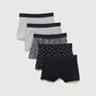 Lot de 5 boxers noir homme