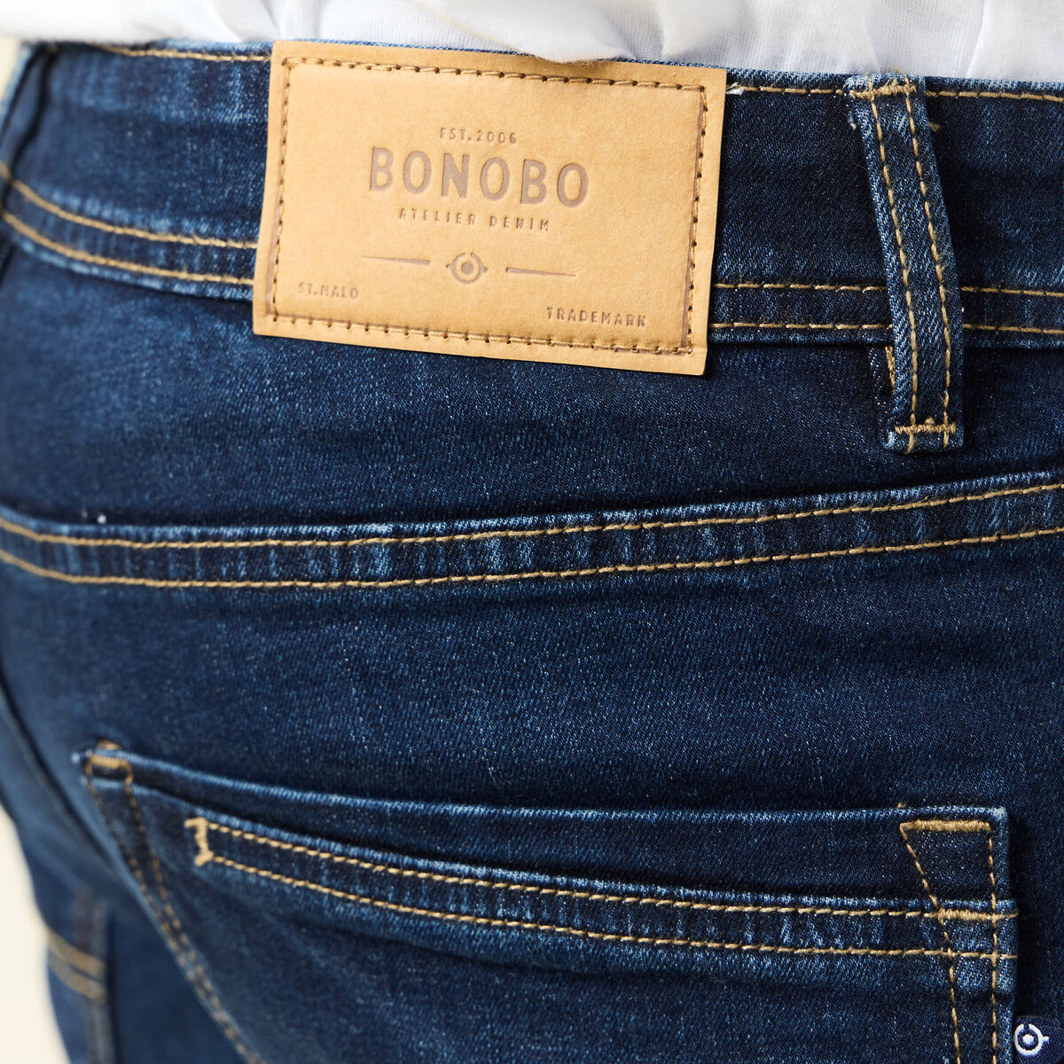 Jeans slim longueur 32 denim brut homme