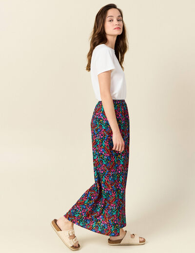 Jupe longue droite noir femme