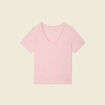 T-shirt manches courtes rose clair femme
