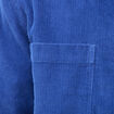 Surchemise courte droite en velours bleu electrique homme