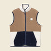 Gilet sans manches zippé marron homme