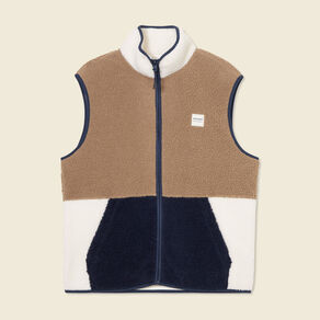 Gilet sans manches zippé marron homme