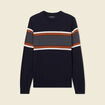 Pull manches longues bleu foncé homme