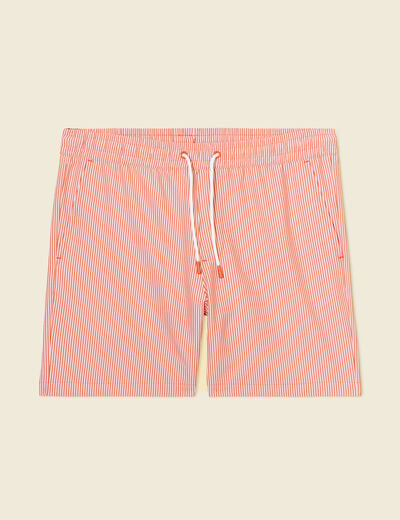 Short de bain marron cognac homme
