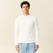 Pull manches longues blanc homme
