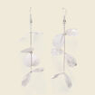 Boucles d'oreilles pendantes couleur argent femme