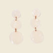 Boucles d'oreilles pendantes ecru femme