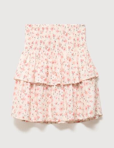 Mini-jupe taille haute fluide noir femme